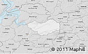 Silver Style 3D Map of Tjele