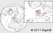 Blank Location Map of Tjele, highlighted country, highlighted parent region