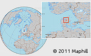 Gray Location Map of Tjele