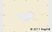 Classic Style Map of Tjele, single color outside