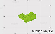 Physical Map of Tjele, cropped outside