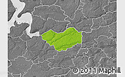 Physical Map of Tjele, desaturated