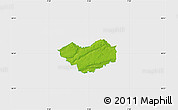 Physical Map of Tjele, single color outside