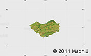 Satellite Map of Tjele, single color outside