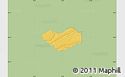 Savanna Style Map of Tjele, single color outside