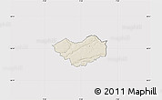 Shaded Relief Map of Tjele, cropped outside
