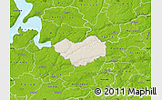Shaded Relief Map of Tjele, physical outside