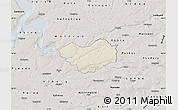 Shaded Relief Map of Tjele, semi-desaturated