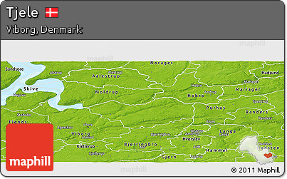 Physical Panoramic Map of Tjele