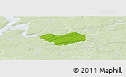Physical Panoramic Map of Tjele, lighten