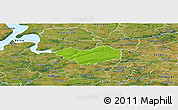 Physical Panoramic Map of Tjele, satellite outside