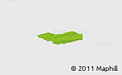 Physical Panoramic Map of Tjele, single color outside