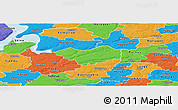 Political Panoramic Map of Tjele