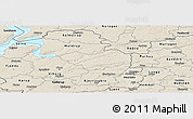 Shaded Relief Panoramic Map of Tjele