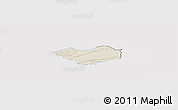 Shaded Relief Panoramic Map of Tjele, single color outside