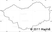 Blank Simple Map of Tjele, cropped outside