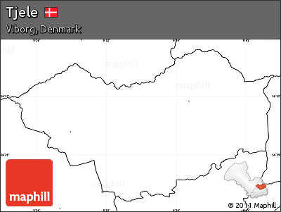 Blank Simple Map of Tjele, no labels