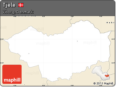 Classic Style Simple Map of Tjele