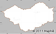 Gray Simple Map of Tjele, cropped outside