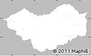 Gray Simple Map of Tjele, single color outside