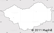 Silver Style Simple Map of Tjele, cropped outside