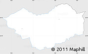 Silver Style Simple Map of Tjele, single color outside