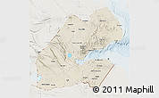 Shaded Relief 3D Map of Djibouti, lighten