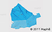 Political Shades 3D Map of Dikhil, cropped outside