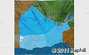 Political Shades 3D Map of Dikhil, darken