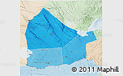 Political Shades 3D Map of Dikhil, lighten