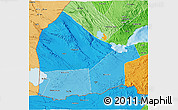 Political Shades 3D Map of Dikhil