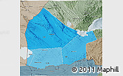 Political Shades 3D Map of Dikhil, semi-desaturated