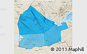Political Shades 3D Map of Dikhil, shaded relief outside