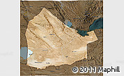 Satellite 3D Map of Dikhil, darken