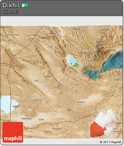 Satellite 3D Map of Dikhil