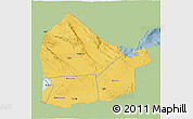 Savanna Style 3D Map of Dikhil, single color outside