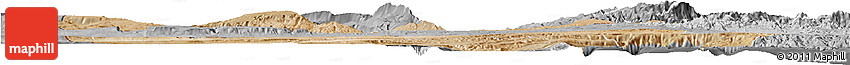 Satellite Horizon Map of Dikhil, desaturated