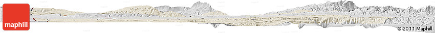 Shaded Relief Horizon Map of Dikhil, desaturated