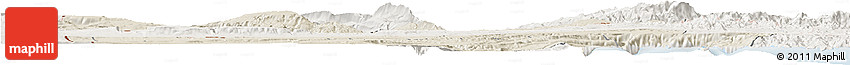 Shaded Relief Horizon Map of Dikhil, lighten