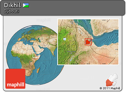 Satellite Location Map of Dikhil