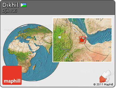 Satellite Location Map of Dikhil