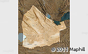 Satellite Map of Dikhil, darken