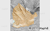 Satellite Map of Dikhil, desaturated