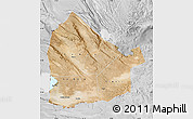 Satellite Map of Dikhil, lighten, desaturated