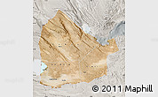 Satellite Map of Dikhil, lighten, semi-desaturated