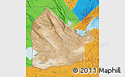 Satellite Map of Dikhil, political outside