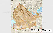 Satellite Map of Dikhil, shaded relief outside