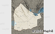 Shaded Relief Map of Dikhil, darken
