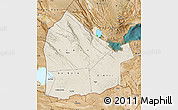 Shaded Relief Map of Dikhil, satellite outside