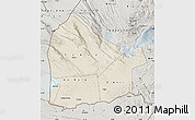 Shaded Relief Map of Dikhil, semi-desaturated
